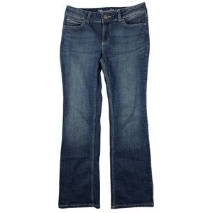 Wrangler Womens Essential Flare Bootcut Jeans Size 9 Blue Mid Rise 32x30 Western